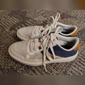Men's Cole Haan Cream and Navy Sneakers